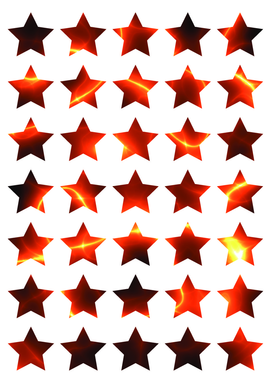 template with decorative stars